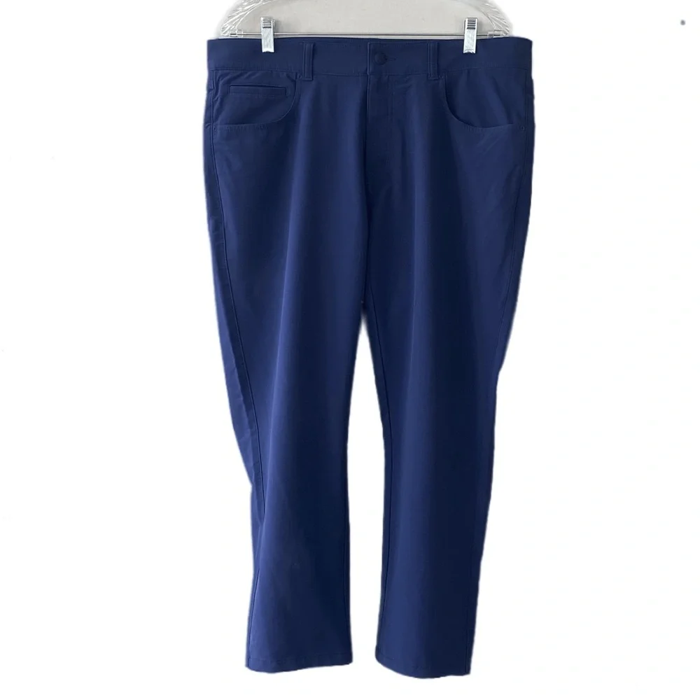 Peter Millar Crown Performance 5 Pocket Dress Casual Golf Pants Navy Blue